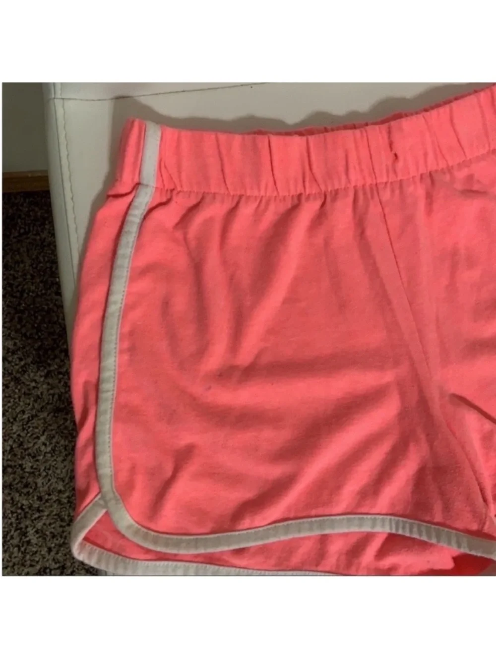 XL girls dolphins shorts hot pink with white - draw string removed
